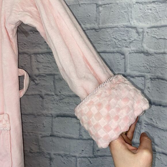 Cabernet cotton blend terry bathrobe w/satin lining & pockets Med - Picture 5 of 13